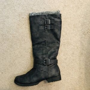 Dark Grey Boots